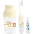 Japan San-X Toothbrush Set - Rilakkuma : Basic Rilakkuma Flower Milk Bottle - 1