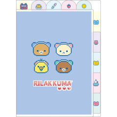 Japan San-X 5 Pockets A4 Index File Holder - Rilakkuma : Rilakkuma Gaming Blue