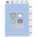 Japan San-X 5 Pockets A4 Index File Holder - Rilakkuma : Rilakkuma Gaming Blue - 1