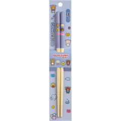 Japan San-X Bamboo Chopsticks 21cm - Rilakkuma : Rilakkuma Gaming Purple