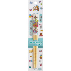 Japan San-X Bamboo Chopsticks 16.5cm - Rilakkuma : Rilakkuma Gaming White