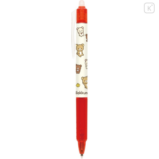 Japan San-X FriXion Ball Knock Erasable Gel Pen - Rilakkuma : Relax Red - 1