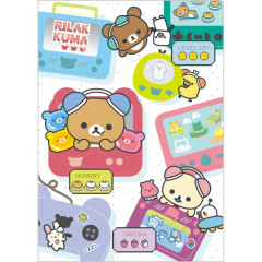 Japan San-X A5 Clear File - Rilakkuma : Rilakkuma Gaming White