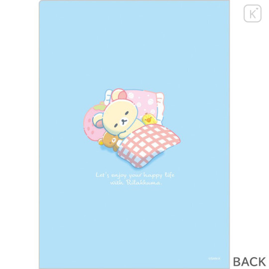 Japan San-X A5 Clear File - Rilakkuma : Good Morning - 2