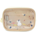 Japan Miffy Clear Cosmetic Pouch - Miffy : Dolce Beige - 1