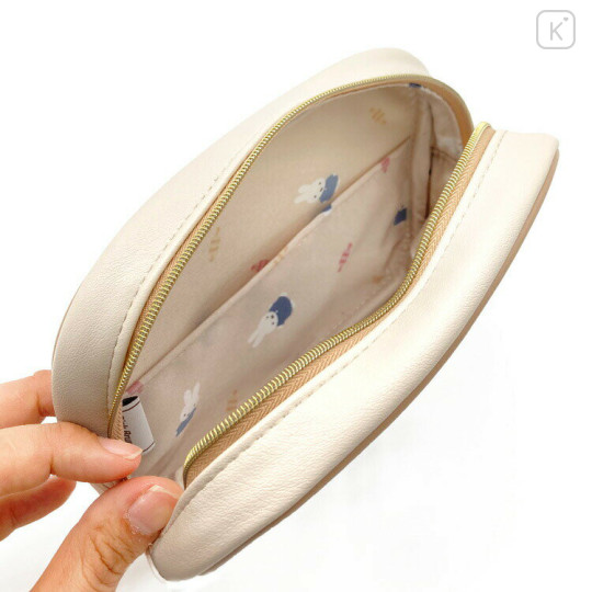Japan Miffy Clear Cosmetic Pouch - Miffy : Dolce Beige - 3