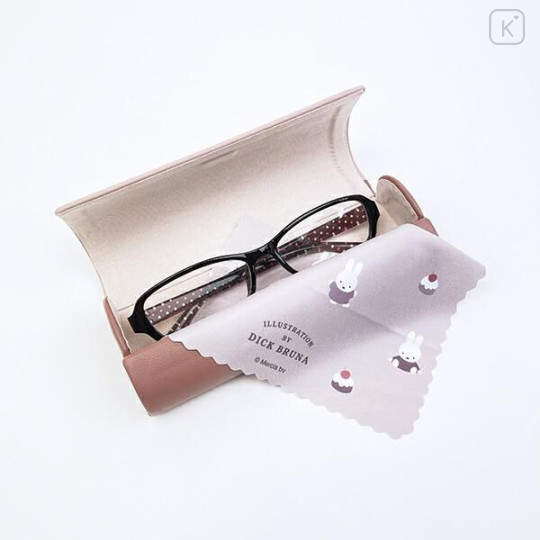 Japan Miffy Glasses Case - Miffy : Dolce Pale Pink - 3
