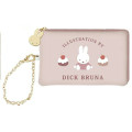 Japan Miffy Key Pass Pouch with Reel - Miffy : Dolce Pale Pink - 1