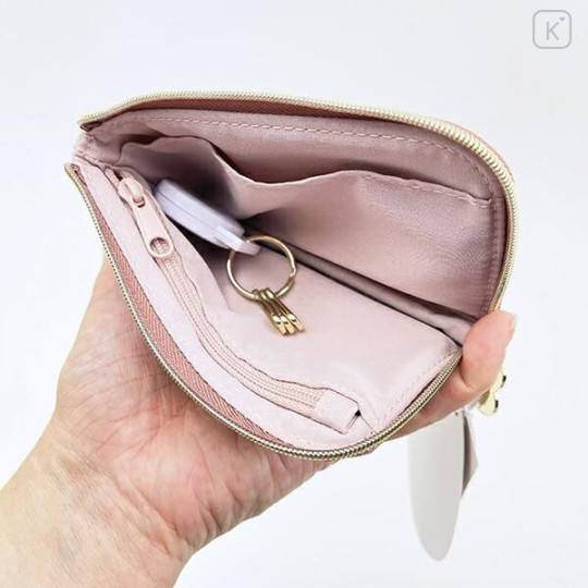 Japan Miffy Key Pass Pouch with Reel - Miffy : Dolce Pale Pink - 2