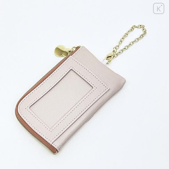Japan Miffy Key Pass Pouch with Reel - Miffy : Dolce Pale Pink - 4