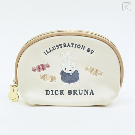 Japan Miffy Pouch & Tissue Case - Miffy : Dolce Beige - 1