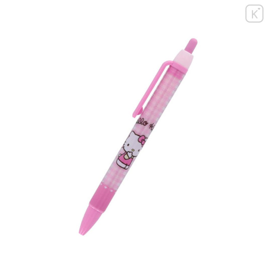 Japan Sanrio Ballpoint Pen - Hello Kitty : Gingham Pink - 1