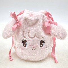 Japan Mikko Illustrations Plush Drawstring Bag - Cammy