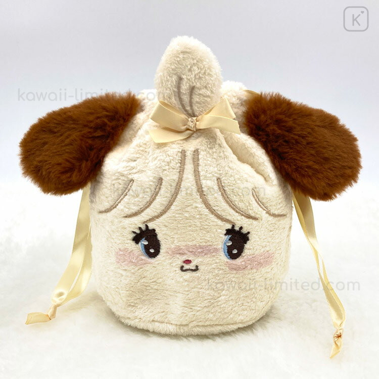 .cute!! / 浮遊 Japan Mikko Illustrations Plush Drawstring Bag - Souffle