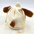 Japan Mikko Illustrations Plush Drawstring Bag - Souffle - 2