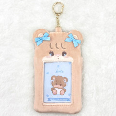 Japan Mikko Illustrations Photo Holder Card Case Keychain - Latte