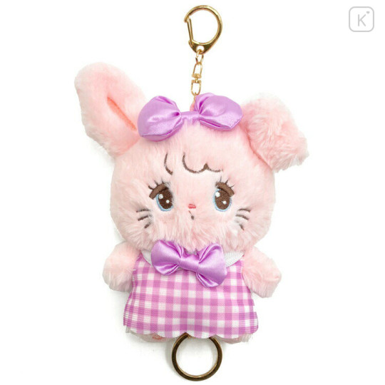 Japan Mikko Illustrations Mascot Holder Reel Keychain - Cammy - 1