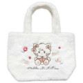 Japan Mikko Illustrations Fluffy Mini Tote Bag - Mousse White - 1