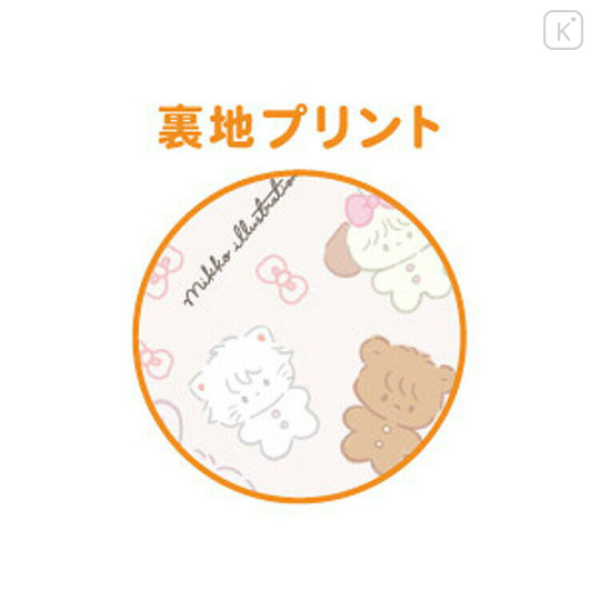 Japan Mikko Illustrations Fluffy Mini Tote Bag - Mousse White - 2