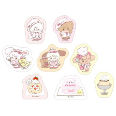 Japan Mikko Illustrations Die-cut Flake Seal Sticker Pack - Bakery Pastry