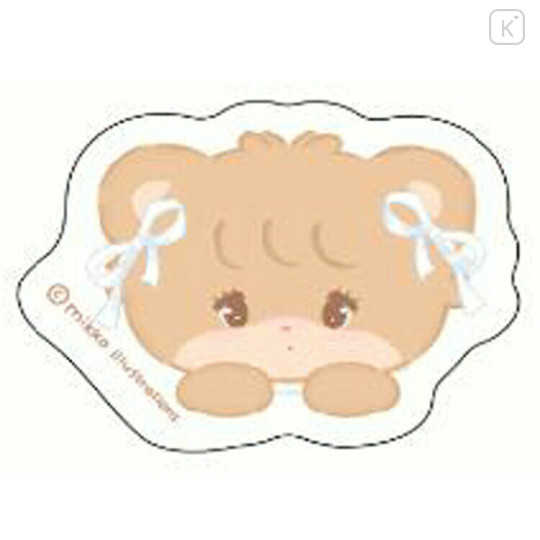 Japan Mikko Illustrations Big Sticker - Latte Ribbon - 1