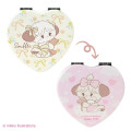Japan Mikko Illustrations 2-sided Compact Mirror - Souffle Ribbon Heart Yellow Pink - 2