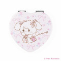 Japan Mikko Illustrations 2-sided Compact Mirror - Cammy Ribbon Heart Pink - 1