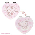 Japan Mikko Illustrations 2-sided Compact Mirror - Cammy Ribbon Heart Pink - 2