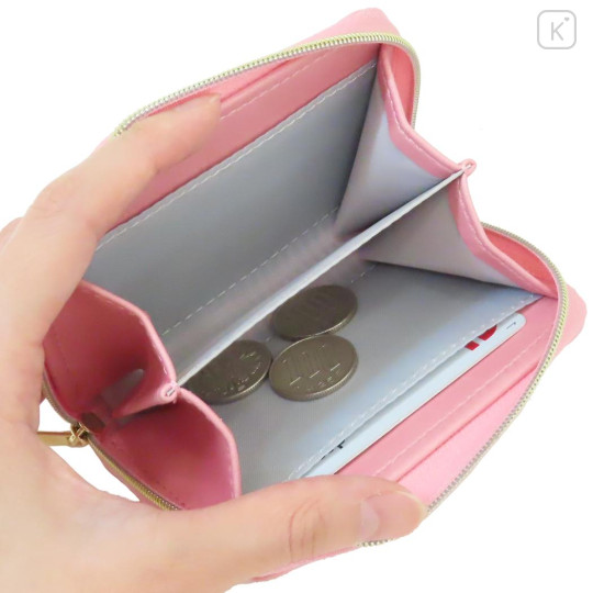 Japan Sanrio Compact Wallet - My Melody : Pink Flower - 3