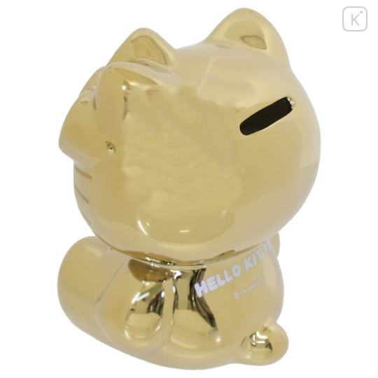 Japan Sanrio Piggy Bank - Hello Kitty : Gold - 2