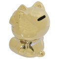 Japan Sanrio Piggy Bank - Hello Kitty : Gold - 2