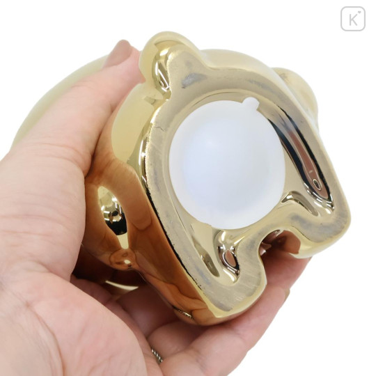 Japan Sanrio Piggy Bank - Hello Kitty : Gold - 3