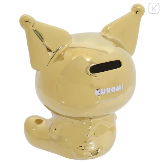 Japan Sanrio Piggy Bank - Kuromi : Gold - 2
