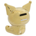 Japan Sanrio Piggy Bank - Kuromi : Gold - 2