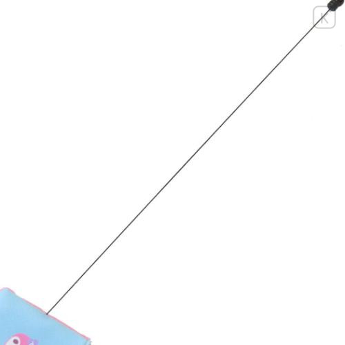 Japan Sanrio Pass Case & Key Case with Reel - My Melody : Blue Pink Wink - 4