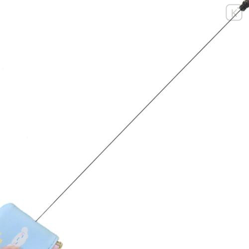 Japan Sanrio Pass Case & Key Case with Reel - Cinnamoroll : Blue Pink Wink - 4