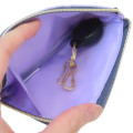 Japan Sanrio Pass Case & Key Case with Reel - Kuromi : Purple Wink - 3