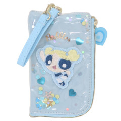 Japan The Powerpuff Girls Pass Case & Key Case with Reel - Giltter Bubbles