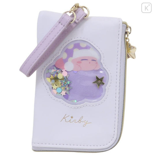 Japan Kirby Pass Case & Key Case with Reel - Kirby : Giltter Good Night - 1