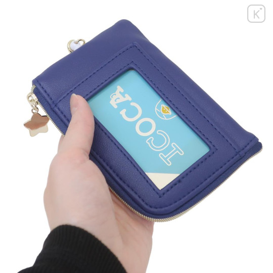 Japan Kirby Pass Case & Key Case with Reel - Kirby : Giltter Star Night - 2