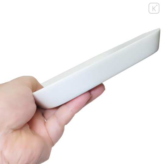 Japan Peanuts Porcelain Square Plate - Snoopy & Woodstock : Grey Dots - 3