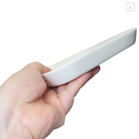 Japan Peanuts Porcelain Square Plate - Snoopy & Woodstock : Flower Navy Yellow - 3