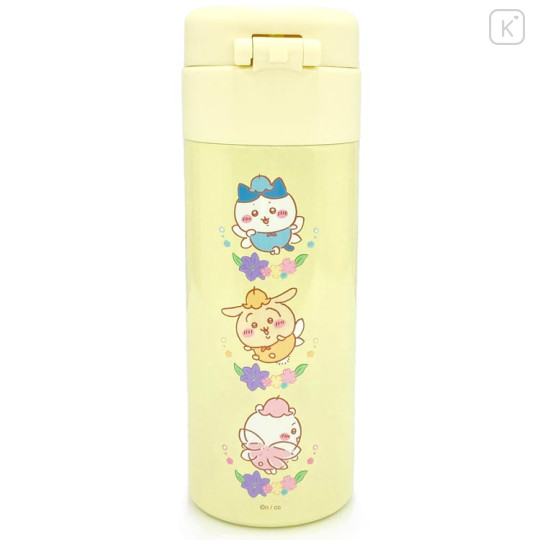 Japan Chiikawa Stainless Steel One Push Bottle 350ml - Chiikawa & Hachiware & Usagi : Fairy Yellow - 2
