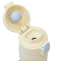 Japan Moomin Stainless Steel One Push Bottle 350ml - Moomintroll : Light Yellow - 3