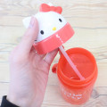 Japan Sanrio Water Bottle With Straw 350ml - Hello Kitty - 3