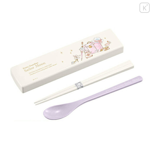Japan Sailor Moon Chopsticks 18cm & Spoon with Case - Pretty Guardian Sailor Moon - 1