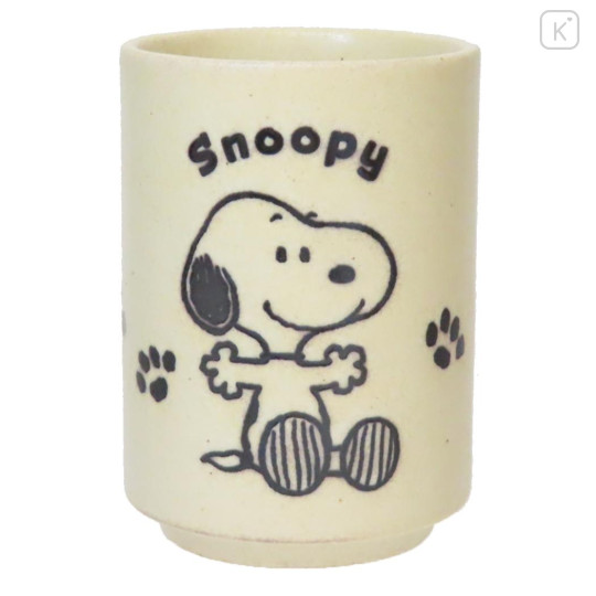 Japan Peanuts Japanese Tea Cup - Snoopy : Beige - 1