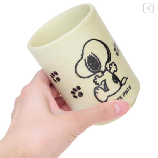 Japan Peanuts Japanese Tea Cup - Snoopy : Beige - 2