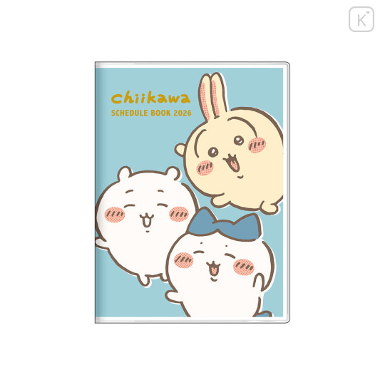 Japan Chiikawa A6 Planner Monthly Schedule Book - Chiikawa & Hachiware & Usagi : Happy Dance Blue 2026 - 1