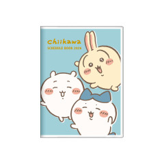Japan Chiikawa A6 Planner Monthly Schedule Book - Chiikawa & Hachiware & Usagi : Happy Dance Blue 2026